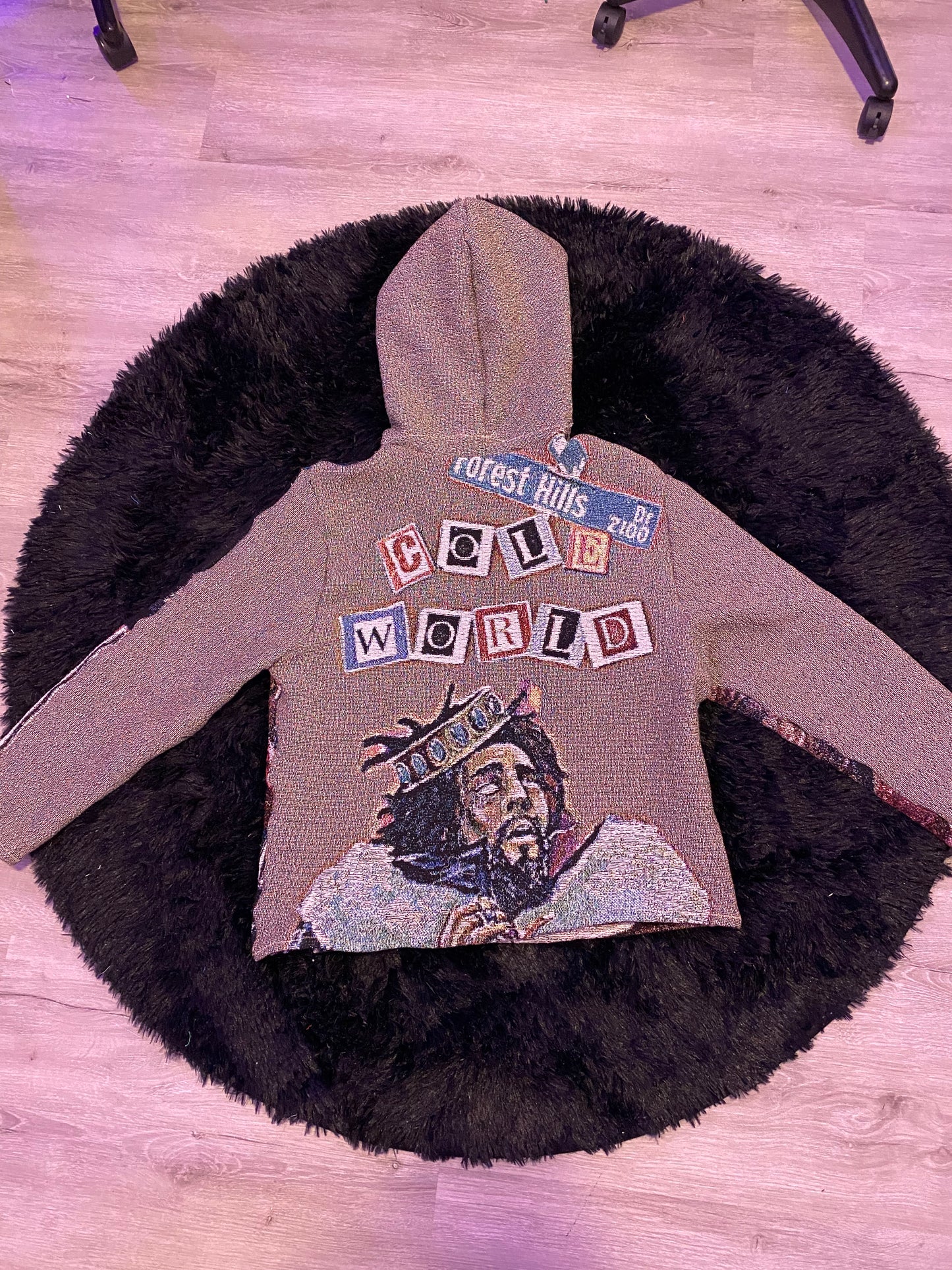J Cole custom silk hoodie